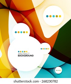 Flowing shapes fresh business template, brochure or card design template