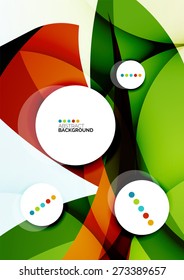 Flowing shapes fresh business template, brochure or card design template