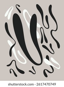 Flowing shapes from the night breeze