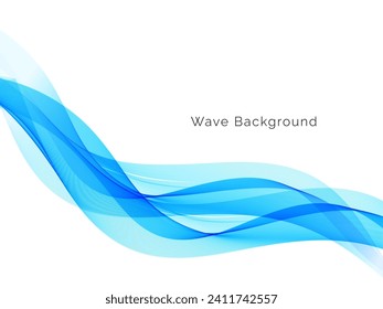 Flowing smooth blue wave background