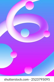 Flowing smooth wave pattern and 3d line on blue and purple color background. Internet network and communication signal technology, fiber optic line. Science and music backdrop. 


