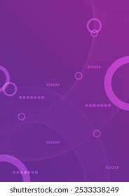Flowing smooth wave pattern and 3d line on purple; color background. Internet network and communication signal technology; fiber optic line. Science and music backdrop.