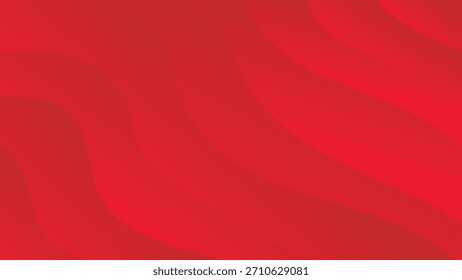 Flowing soft red silk fabric texture with abstract wavy pattern and smooth light curve motion design backdrop