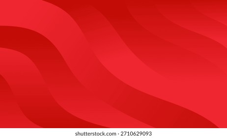 Flowing soft red silk fabric texture with abstract wavy pattern and smooth light curve motion design backdrop