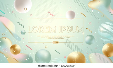 Flowing soft shapes background. Fluid graphic elements composition. Modern, fresh, trendy banner, poster, cover. Abstract vector fashionable template. Easy editable cover template. EPS 10 Vector image