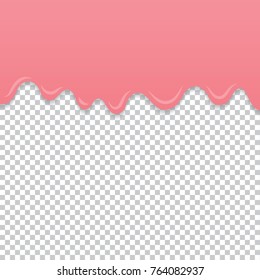 Flowing strawberry cream vector.