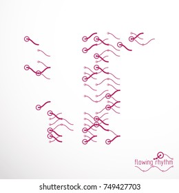 Flowing stripes, vector abstract wave lines illustration for use as website background.