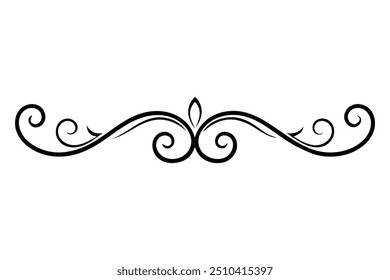 Flowing swirls that convey sophistication and artistry decorative vector illustration.