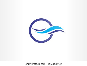 Das Design des Logos folgt dem Logo-Design. Design-Illustration von Wasserwellen