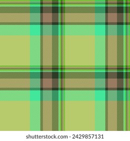 Flowing tartan texture check, material vector pattern plaid. Checker textile background seamless fabric in lime and mint color.
