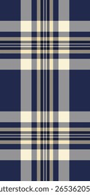 Textura têxtil fluido xadrez, vetor de fundo sem costura personalizado. Padrão de tartan de tecido de verificação de revestimento na paleta de cores escuras e beges.