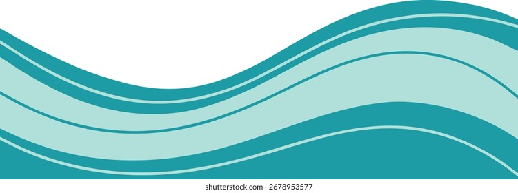 Fluxo Turquesa e Ondas Azul-claras Contra Preto Onda azul-escuro abstrato sobre fundo transparente