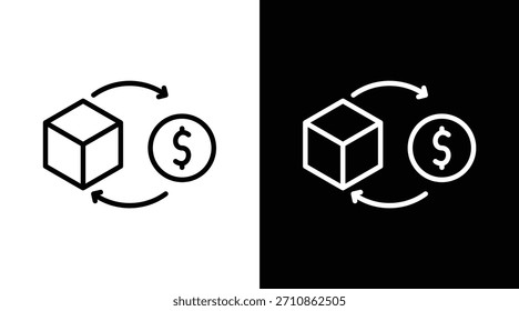 Versión de dos tonos fluida en fondo blanco y negro
