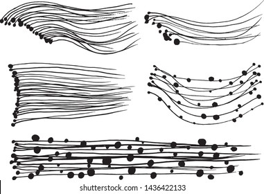 flowing water with dots. summer image.