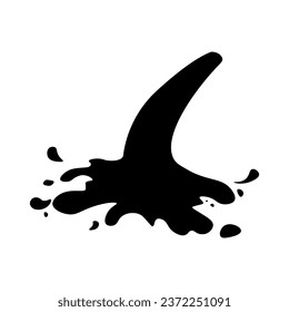 Flowing water. Water jet icon. Vector illustration