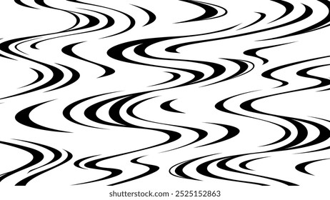 Fluxo padrão de água fundo ilustração_silhueta_16:9