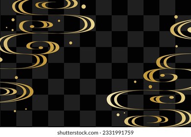 Flowing Water Pattern and Japanese Pattern Background Material