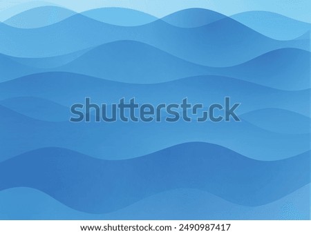 Flowing water, waves, summer image Blue