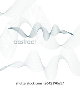 Flowing wave design. Abstract glowing wave lines. Dynamic wave pattern. Modern flowing wavy lines. Futuristic technology concept. 
