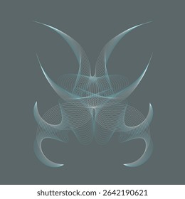 Flowing wave design. Abstract glowing wave lines. Dynamic wave pattern. Modern flowing wavy lines. Futuristic technology concept. 