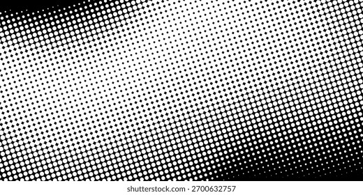 Flowing Wave Dot Halftone Pattern: Curve Gradient Shape on Transparent Background. Modern Trendy design in Vector Illustration