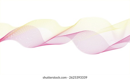 Flowing wave with gradient effect.Graceful wave with light shading.