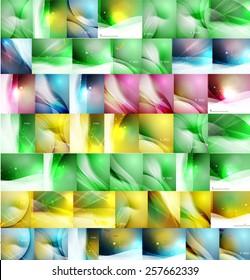 Patrón de línea de onda, fondo abstracto. Colección de mega