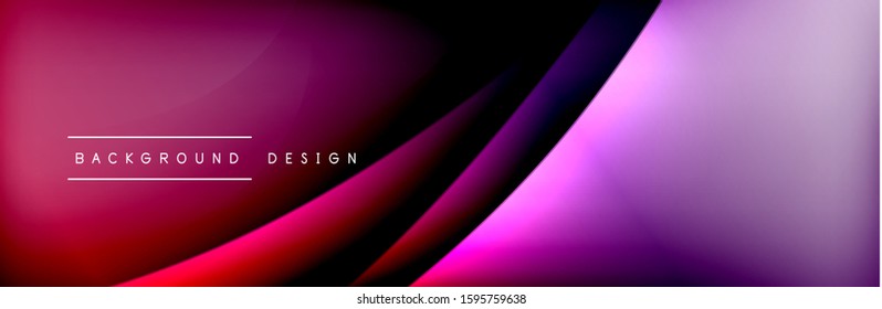 Flowing waves with 3d shadow effects and fluid gradients. Dynamic trendy abstract background. Vector Illustration For Wallpaper, Banner, Background, Card, Book, Illustration, landing, page, cover