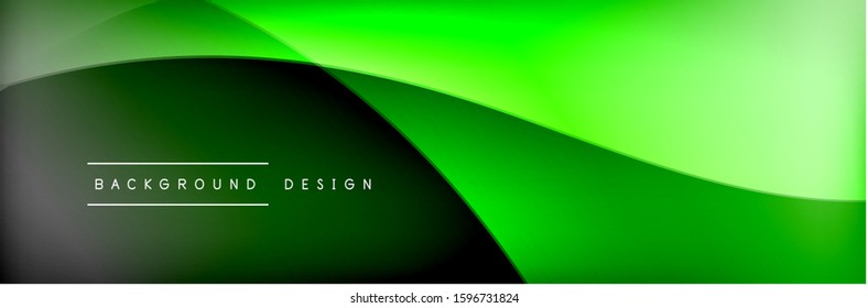 Flowing waves with 3d shadow effects and fluid gradients. Dynamic trendy abstract background. Vector Illustration For Wallpaper, Banner, Background, Card, Book, Illustration, landing, page, cover