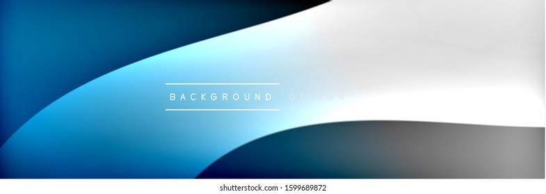 Flowing waves with 3d shadow effects and fluid gradients. Dynamic trendy abstract background. Vector Illustration For Wallpaper, Banner, Background, Card, Book, Illustration, landing, page, cover
