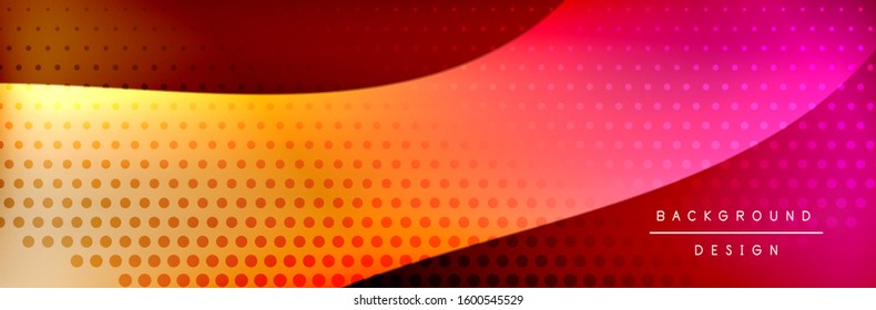 Flowing waves with 3d shadow effects and fluid gradients. Dynamic trendy abstract background. Vector Illustration For Wallpaper, Banner, Background, Card, Book, Illustration, landing, page, cover
