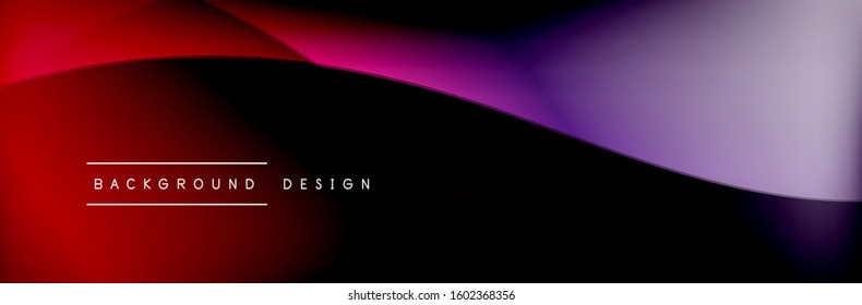 Flowing waves with 3d shadow effects and fluid gradients. Dynamic trendy abstract background. Vector Illustration For Wallpaper, Banner, Background, Card, Book, Illustration, landing, page, cover