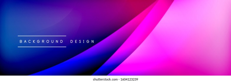 Flowing waves with 3d shadow effects and fluid gradients. Dynamic trendy abstract background. Vector Illustration For Wallpaper, Banner, Background, Card, Book, Illustration, landing, page, cover