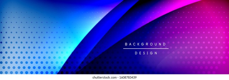 Olas de flujo con efectos de sombra 3d y gradientes de fluido. Fondo abstracto dinámico de moda. Ilustración vectorial para papel de escritorio, pancarta, fondo, tarjeta, libro, ilustración, aterrizaje, página, portada
