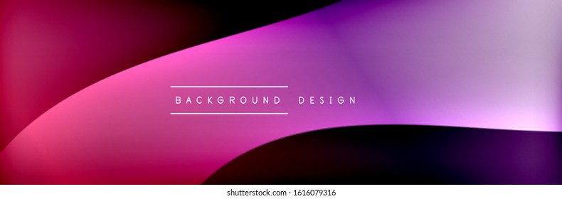 Flowing waves with 3d shadow effects and fluid gradients. Dynamic trendy abstract background. Vector Illustration For Wallpaper, Banner, Background, Card, Book, Illustration, landing, page, cover