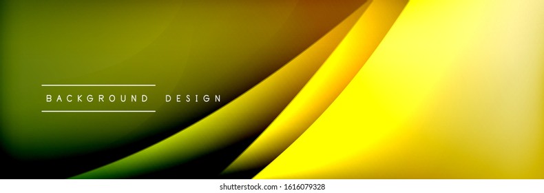 Flowing waves with 3d shadow effects and fluid gradients. Dynamic trendy abstract background. Vector Illustration For Wallpaper, Banner, Background, Card, Book, Illustration, landing, page, cover