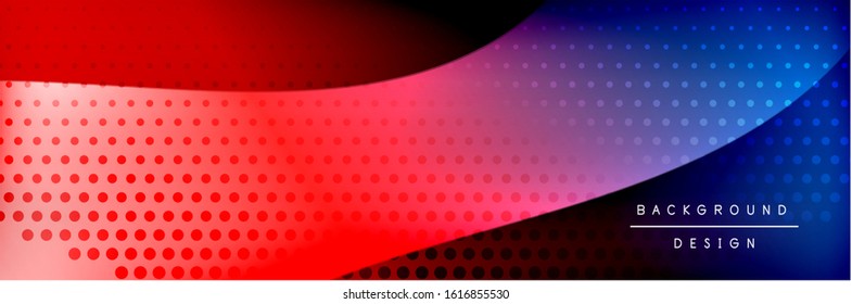 Flowing waves with 3d shadow effects and fluid gradients. Dynamic trendy abstract background. Vector Illustration For Wallpaper, Banner, Background, Card, Book, Illustration, landing, page, cover