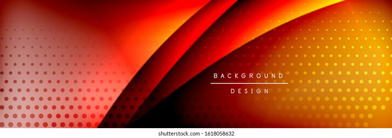 Flowing waves with 3d shadow effects and fluid gradients. Dynamic trendy abstract background. Vector Illustration For Wallpaper, Banner, Background, Card, Book, Illustration, landing, page, cover