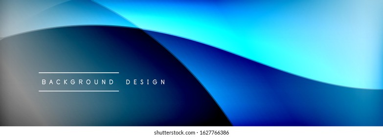 Flowing waves with 3d shadow effects and fluid gradients. Dynamic trendy abstract background. Vector Illustration For Wallpaper, Banner, Background, Card, Book, Illustration, landing, page, cover
