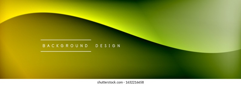Flowing waves with 3d shadow effects and fluid gradients. Dynamic trendy abstract background. Vector Illustration For Wallpaper, Banner, Background, Card, Book, Illustration, landing, page, cover