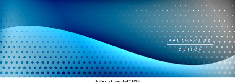 Flowing waves with 3d shadow effects and fluid gradients. Dynamic trendy abstract background. Vector Illustration For Wallpaper, Banner, Background, Card, Book, Illustration, landing, page, cover