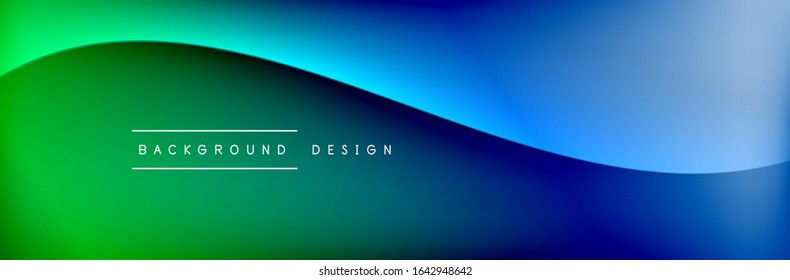 Flowing waves with 3d shadow effects and fluid gradients. Dynamic trendy abstract background. Vector Illustration For Wallpaper, Banner, Background, Card, Book, Illustration, landing, page, cover