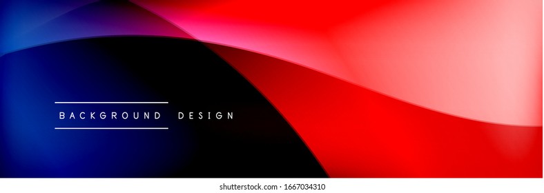 Flowing waves with 3d shadow effects and fluid gradients. Dynamic trendy abstract background. Vector Illustration For Wallpaper, Banner, Background, Card, Book, Illustration, landing, page, cover