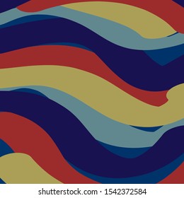 Flowing waves of Navy & Red Background 