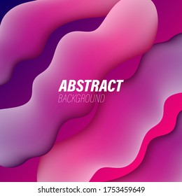 Flowing wavy liquid shapes. Bright abstract vector background.