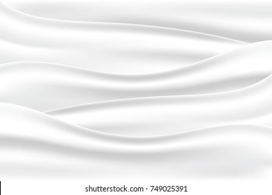 Flowing white graphic vector illustration (milk, fabric, cream)