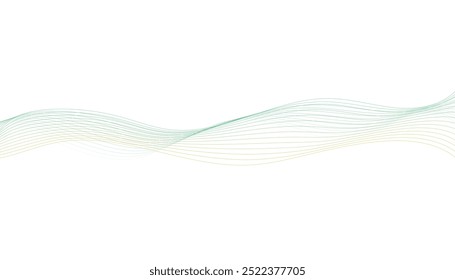 Flowing yellow and green abstract waves on a white background. Abstract colorful green, Red and yellow lines on a white background.	