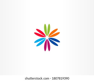 Diseño vectorial de símbolo de flor