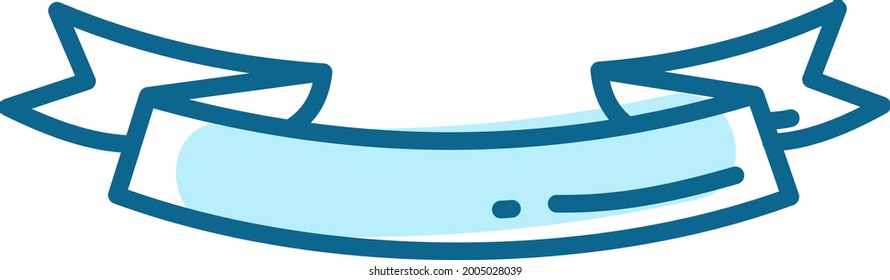 Banner azul fluido, ilustração, vetor em um fundo branco.