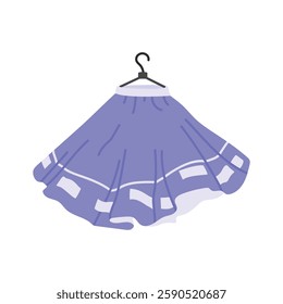 Flowy skater skirt icon design with white checkered details